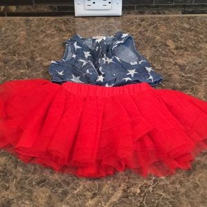 3-6 Months Cat & Jack Patriotic Outfit